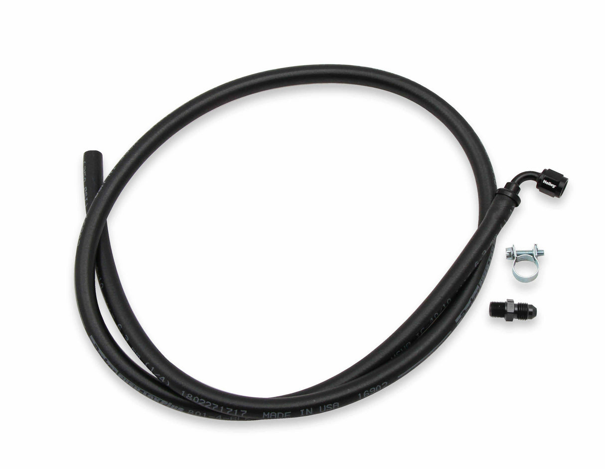 Holley LS Steam Tube Kit w/ Black Push-On Hose - 26-552 black aluminum