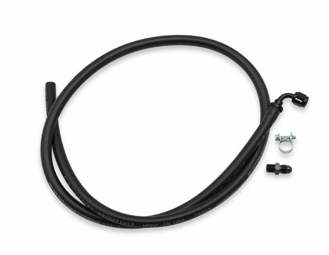 Holley LS Steam Tube Kit w/ Black Push-On Hose - 26-552 black aluminum