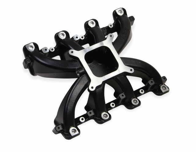 Holley EFI Single Plane EFI Intake-GM LS1/LS2/LS6 - Black - 300-137BK black aluminum