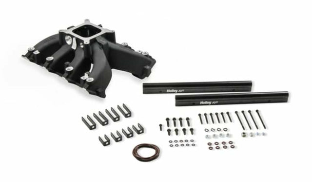 Holley Single Plane EFI Split-Design Intake Manifold GM LS3/L92 Black 300-290BK for 2008-2013 Chevy Corvette
