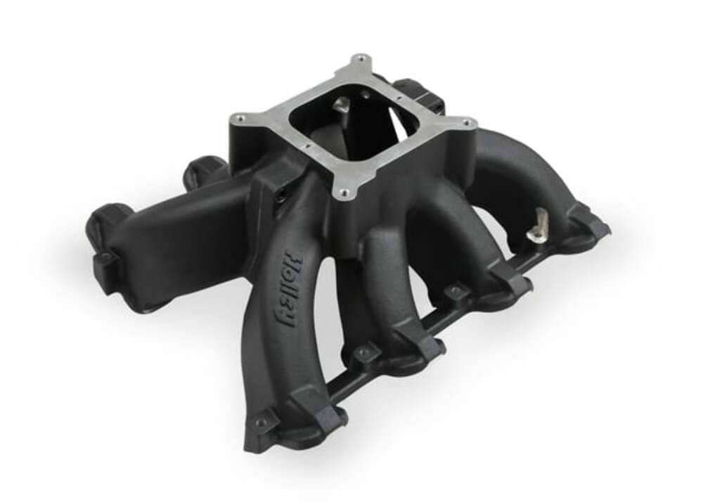 Holley Single Plane Split-Design Intake Manifold GM LS1/LS2/LS6 Black 300-256BK