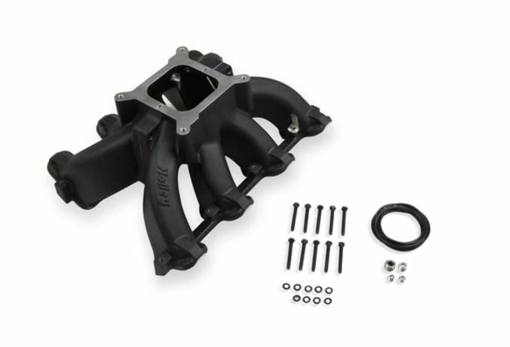 Holley Single Plane Split-Design Intake Manifold GM LS1/LS2/LS6 Black 300-256BK