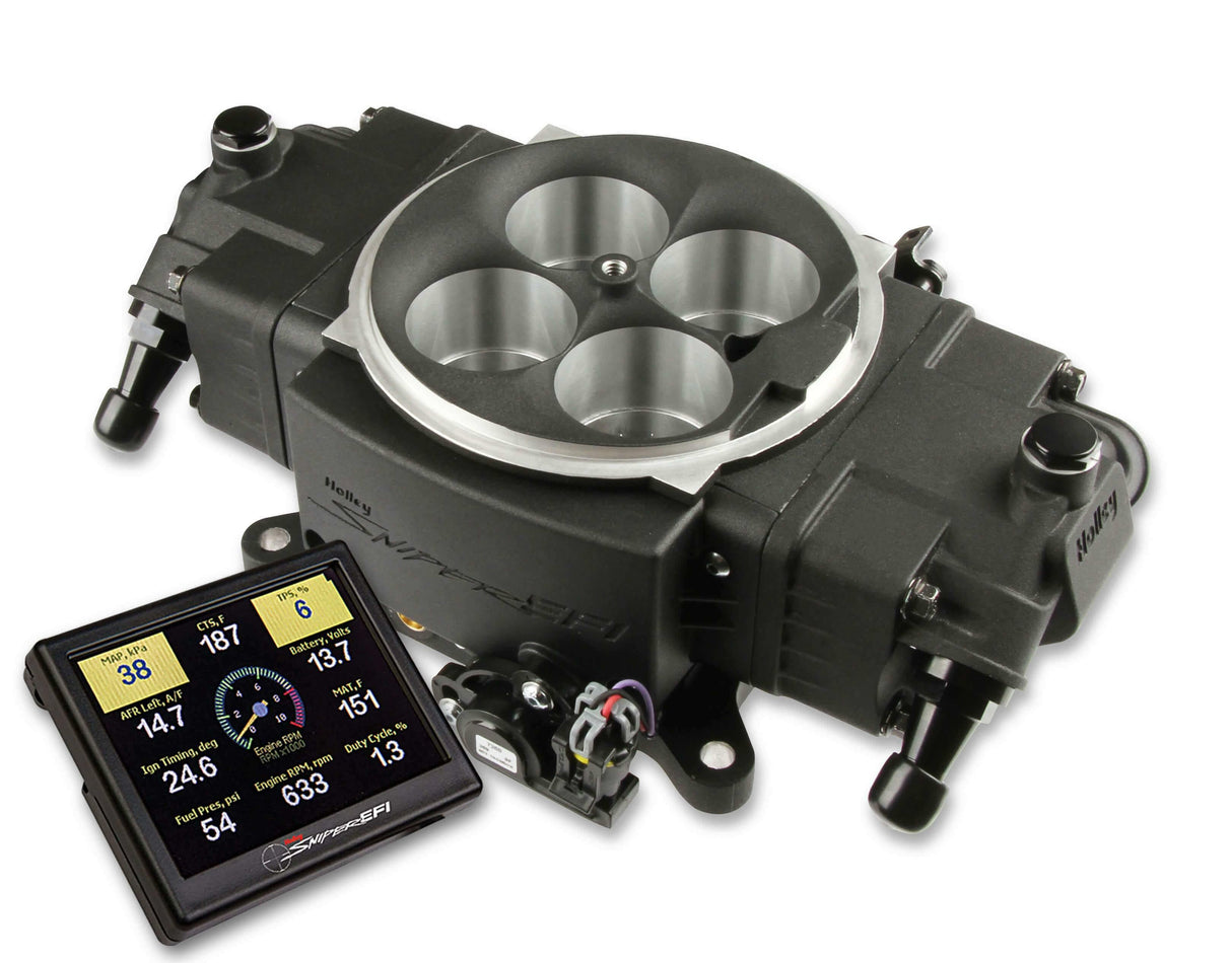 Holley EFI Sniper EFI SUPER SNIPER STEALTH 4150 - EFI - up to 1250HP - BLACK FINISH - 550-877 black stainless steel