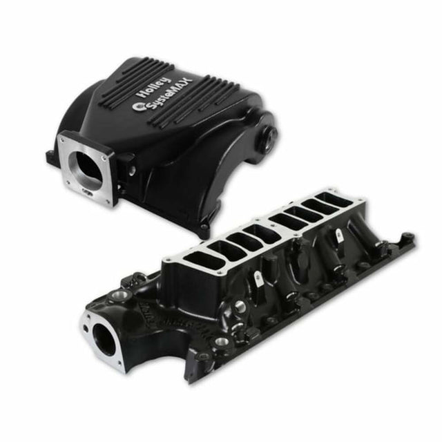 Holley SysteMAX Intake - Ford Small Block V8 - Black Ceramic Coated - 300-72BK for 1986-1993 Ford Mustang