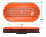 Holley Vintage Series Oval Air Cleaner - Factory Orange Machined - 120-403
