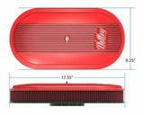 Holley Vintage Series Oval Air Cleaner - Gloss Red Machined - 120-404