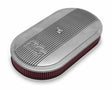 Holley Vintage Series Oval Air Cleaner - Natural Cast - 120-400 black polished aluminum