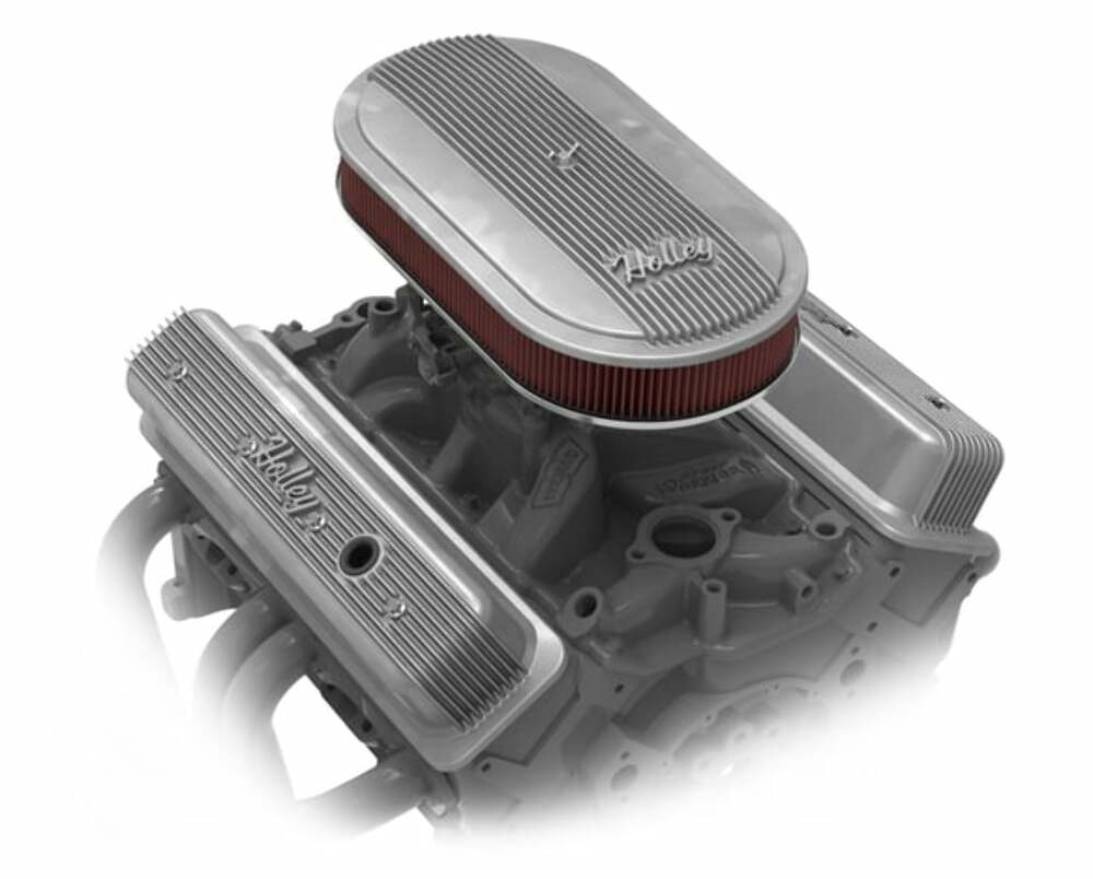 Holley Vintage Series Oval Air Cleaner - Natural Cast - 120-400