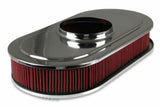 Holley Vintage Series Oval Air Cleaner - Natural Cast - 120-400