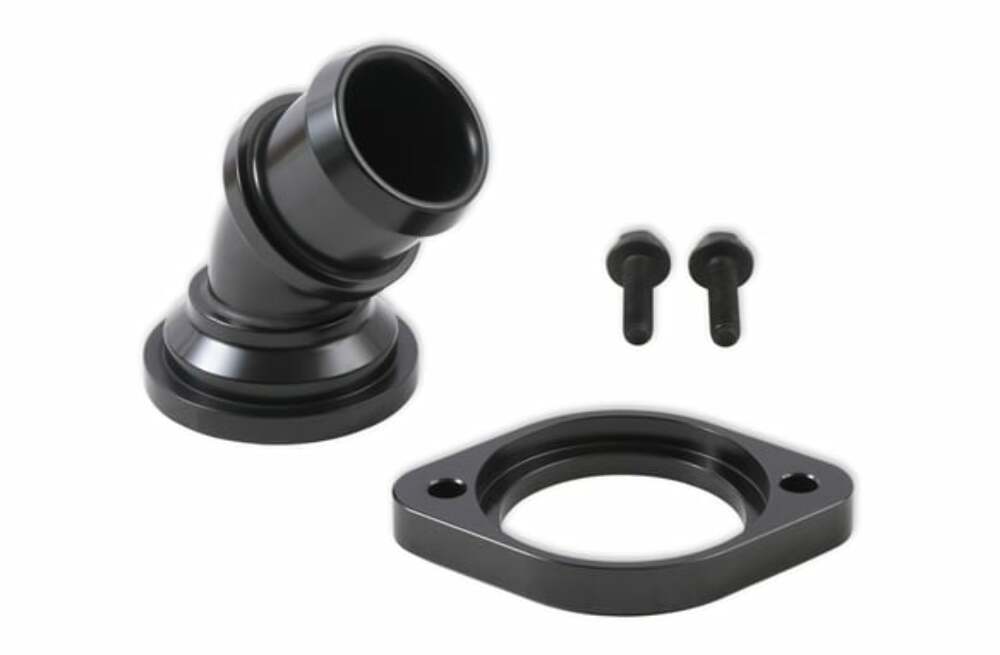 Hooker performance muffler black aluminum swivel-45-degree-angle-black-97-343