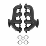Hooker BlackHeart LS Swap Exhaust Manifolds-Rear Dump-Black - 8505-3HKR
