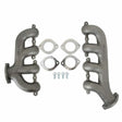 Hooker BlackHeart LS Swap Exhaust Manifolds - Rear Dump SBC Exit-Natural 8506HKR for Chevy