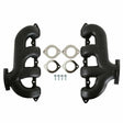 Hooker BlackHeart LT Swap Exhaust Manifolds-Rear Dump-Black for Chevy BHS5194