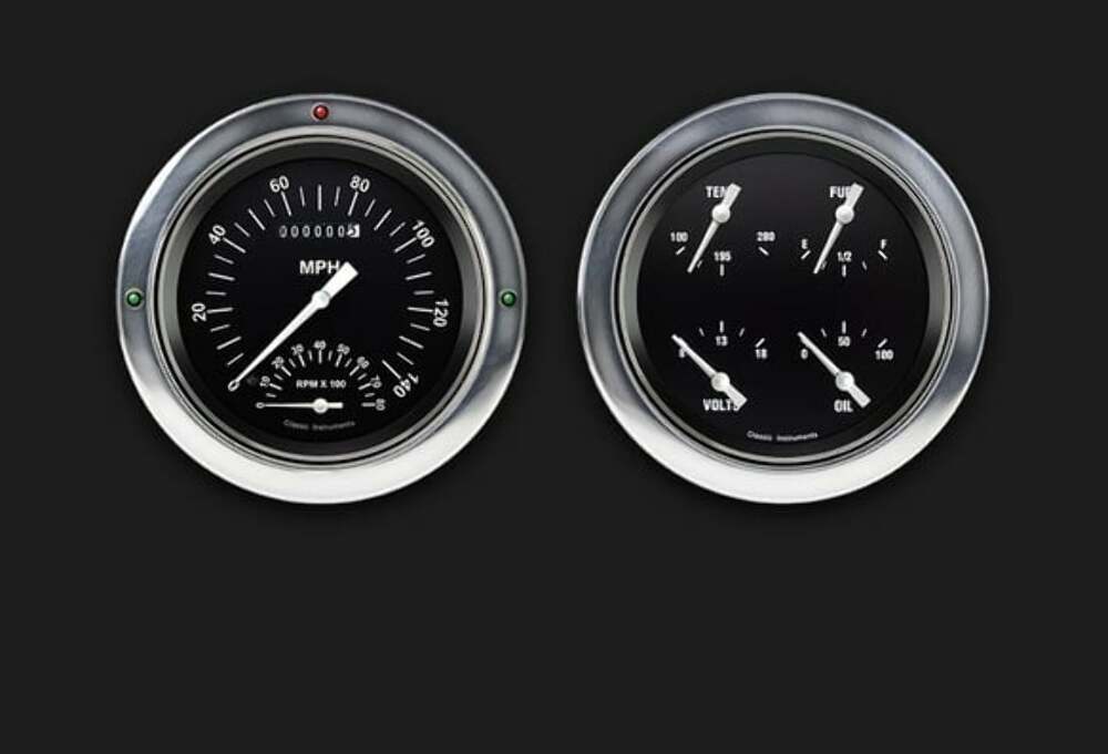 Hot Rod 1954-55 Chevy Truck Package w/ Speedtachul CT54HR62 dash gauge cluster