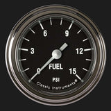 Hot Rod 2 1/8" Fuel Pressure Gauge, 15 psi HR145SLF
