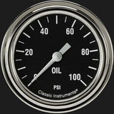 Hot Rod 2 5/8" Oil Pressure Gauge HR381SLF