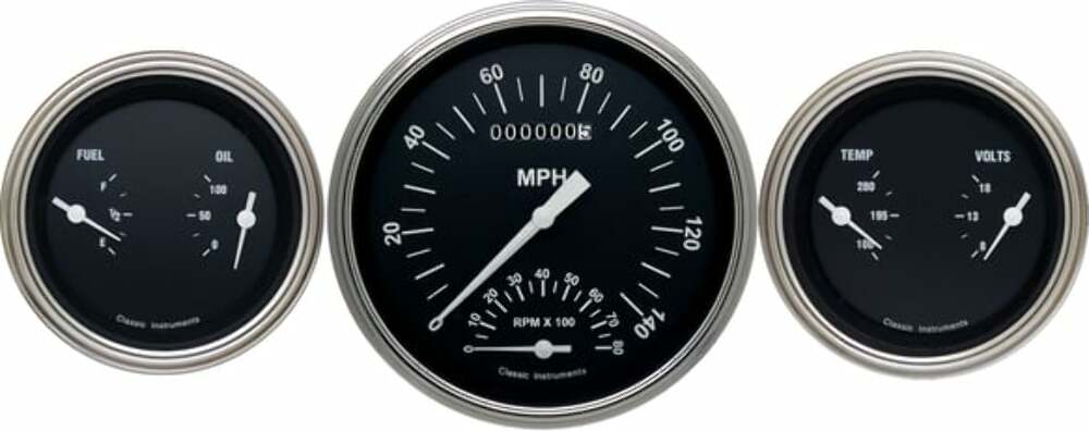 Classic Instruments analog speedometer gauge black