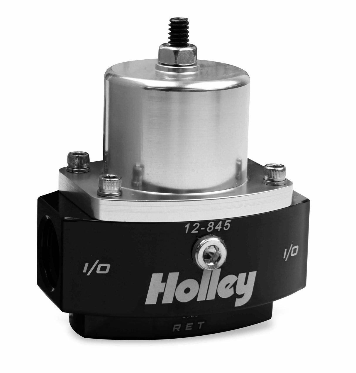 Holley HP Billet Carbureted By Pass Fuel Pressure Regulator - 12-845 black aluminum