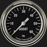 Hot Rod 2 5/8" Boost Gauge, 60 psi HR343SLF