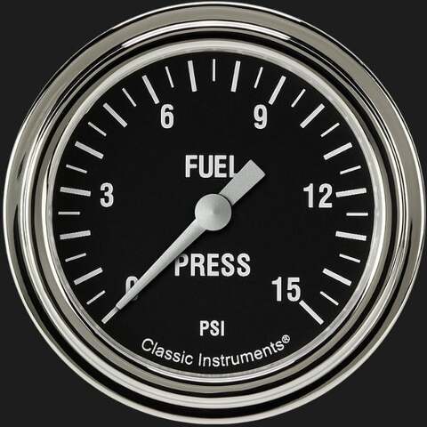 Hot Rod 2 5/8" Fuel Pressure Gauge, 15 psi HR345SLF