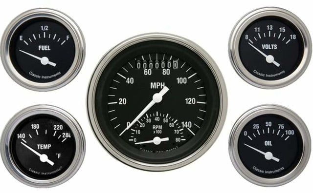 Classic Instruments analog speedometer gauge black