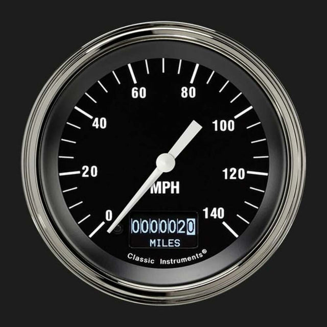 t Hot Rod 3 3/8" Speedometer with Information Screen HR55DSLF Classic Instruments