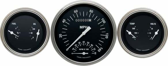 Classic Instruments analog speedometer gauge black
