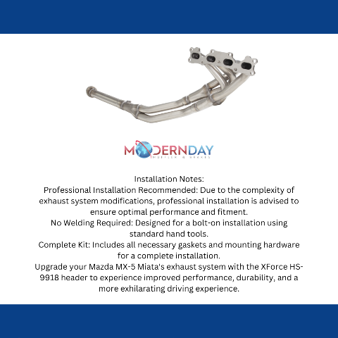 1999-2000 Mazda Miata MX5 1.8L 4-2-1 SS 1-5/8 Header XForce HS-9918