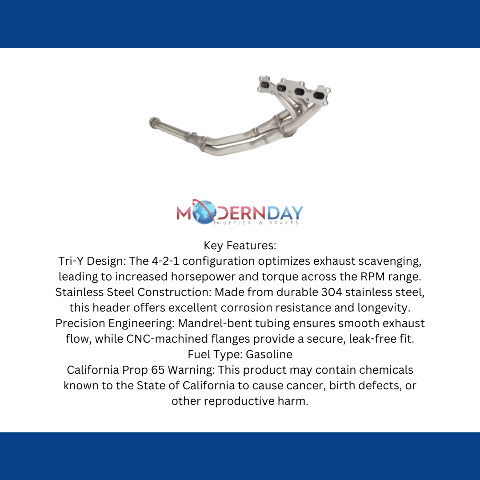 1999-2000 Mazda Miata MX5 1.8L 4-2-1 SS 1-5/8 Header XForce HS-9918