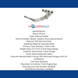 1999-2000 Mazda Miata MX5 1.8L 4-2-1 SS 1-5/8 Header XForce HS-9918