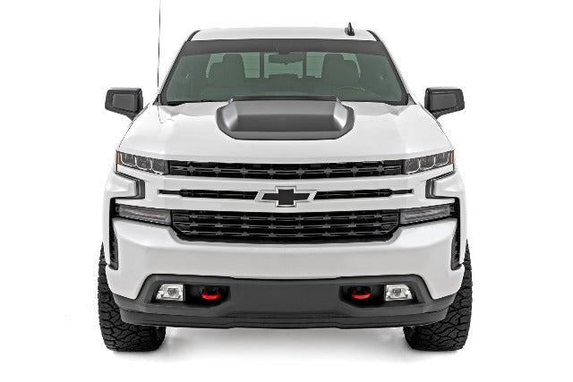 Fits 2019-2024 Silverado 1500 Hood Scoop; G9K Satin Steel; HS10010-G9K