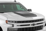 Fits 2019-2024 Silverado 1500 Hood Scoop; GBA Black; HS10010-GBA