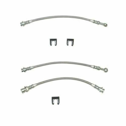 Brake Hose Kit For 93-97 GM F-Body Kit 3pcs Braided Stainless Fine Lines