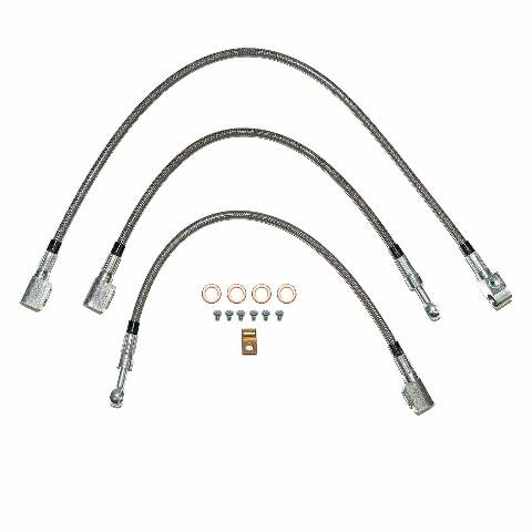 97-06 Jeep Wrangler Brake Hose Kit No ABS Stainless Steel HSK0049SS