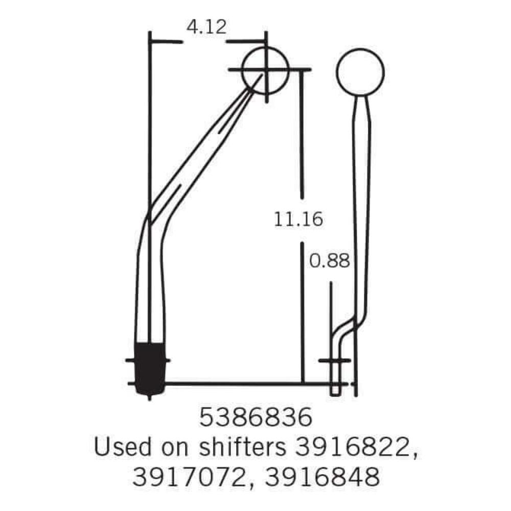 Hurst Competition/Plus Shifter Stick - 5386836