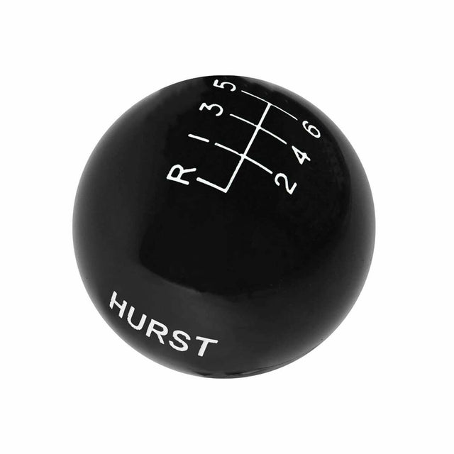 t Hurst Shift Knob - Black 6-speed M12 x 1.25 Threads - 1631225 Hurst