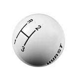 Hurst Shift Knob - White 3 Speed 3/8-16 Threads - 1637624