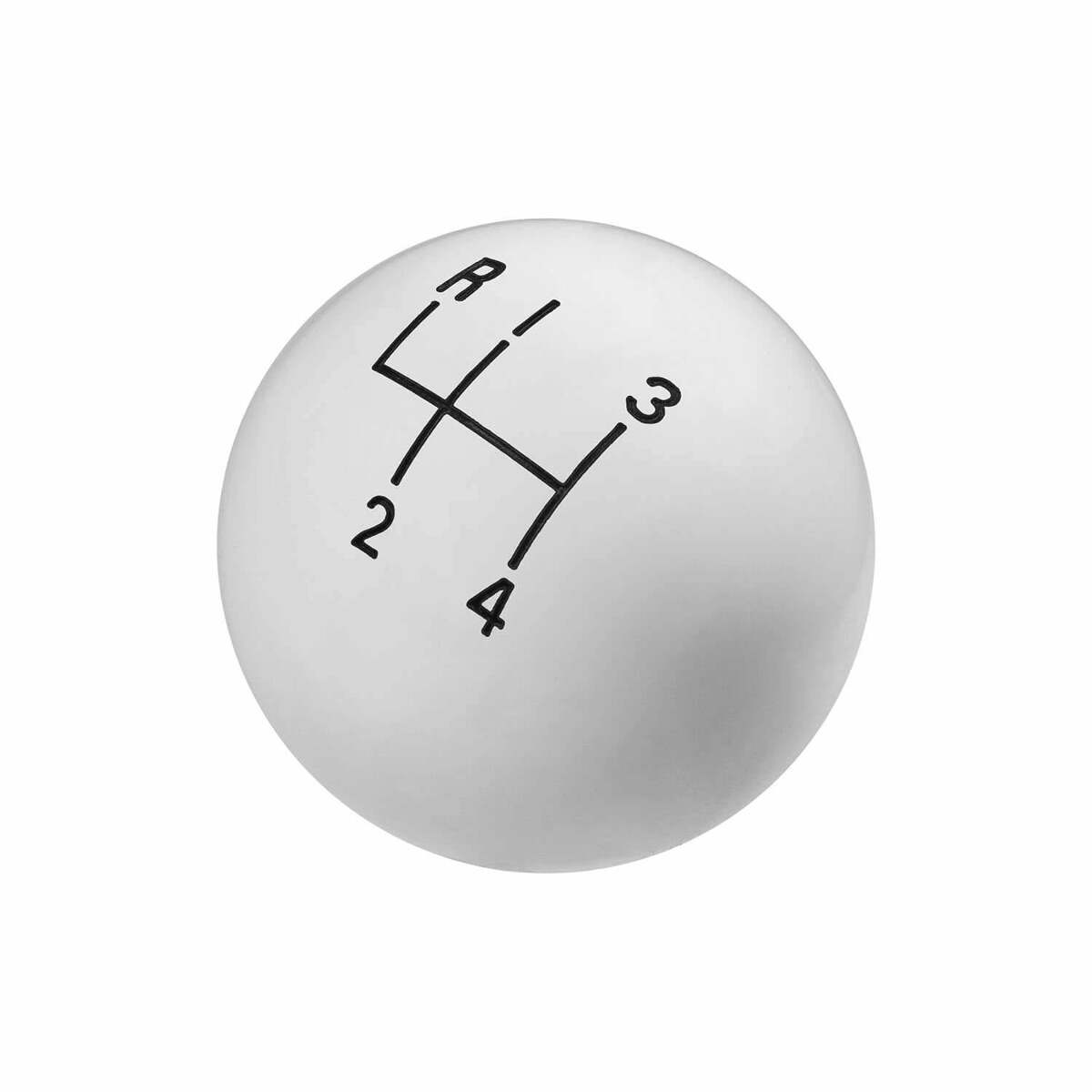 Hurst Shift Knob - White 4 Speed 3/8-24 Threads - 1630002
