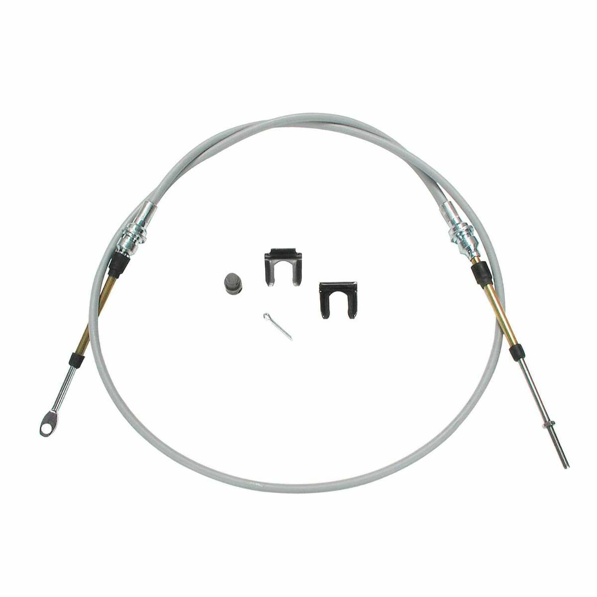Hurst Quarter Stick Shifter Cable - 5-Foot Length - Grey - 5000025 stainless steel automatic transmission pistol grip
