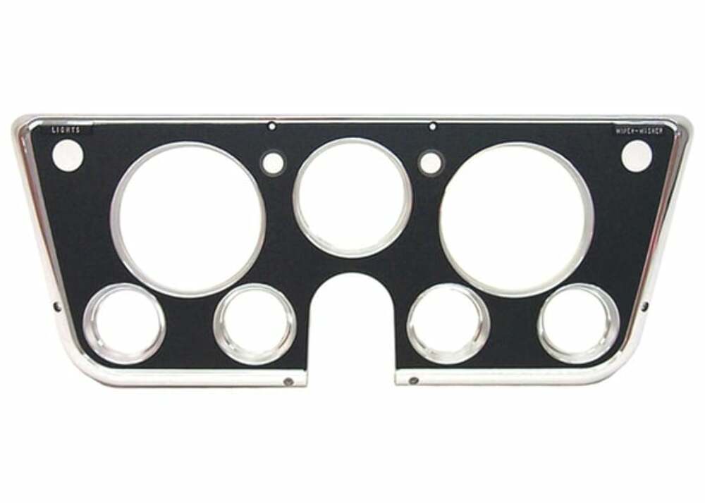 1969-1972 Chevrolet Blazer; Instrument Bezel-7 Hole-Chrome/Black INST105