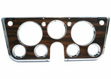 1969-72 Blazer Instrument Bezel-7 Hole W/ Gauges-Chrome/Woodgrain INST305