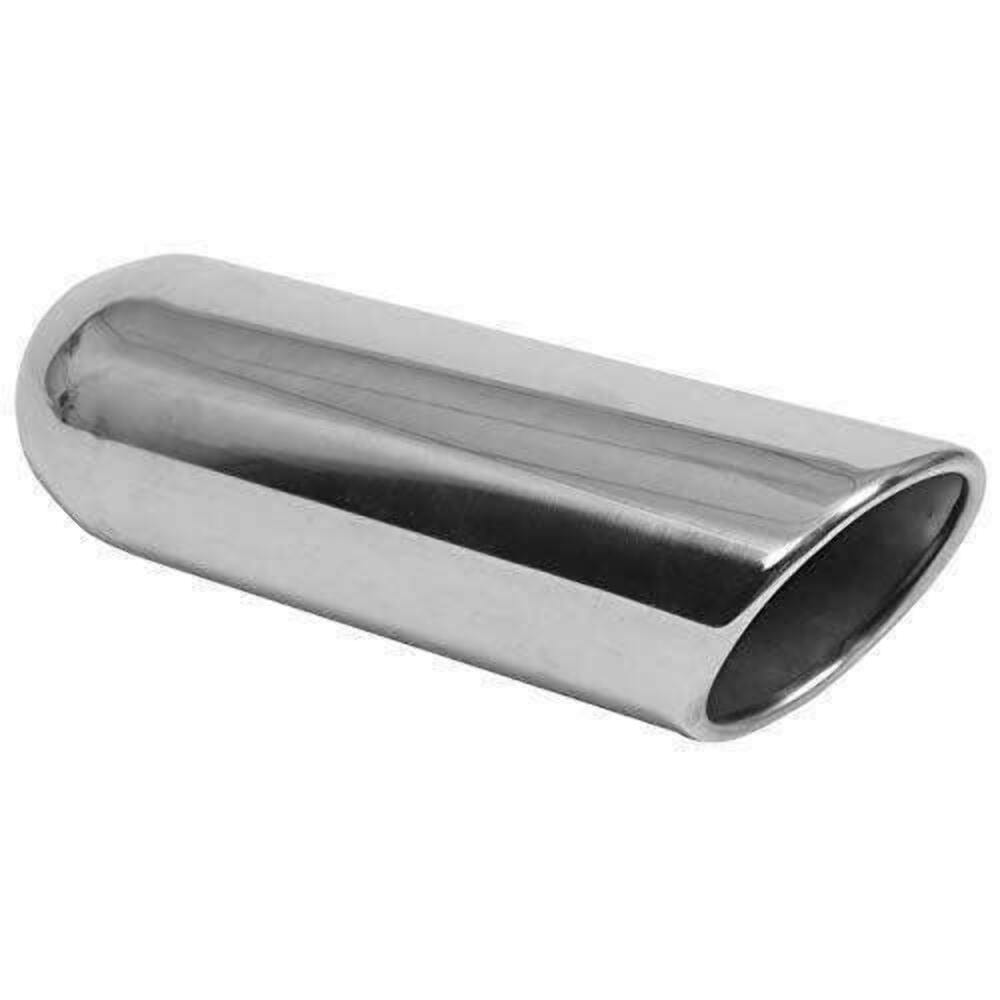 Jones J253512RAC - 2.5 Stainless Round Truck Exhaust Tip 2 1/2 In 3 1/2 Out 12 Long