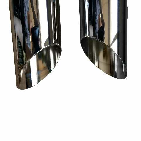 95-16 Harley Davidson Reverse Angle Slip On Muffler Chrome Exhaust 2.5 Baffle