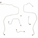 1968-69 AMC AMX Front Brake Line Kit Power Drum Brake 5 Piece Set - JKT6803SS