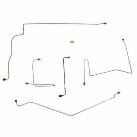 1970 AMC AMX Front Brake Line Kit Power Drum Brake 5 Piece Set - JKT7003OM