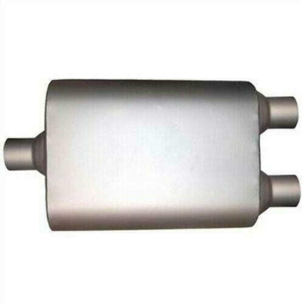 t Jones Exhaust 5 x 8 x 18 Max Flow Oval Muffler 2.5 Center IN/Dual OUT MF2268 Jones Exhaust