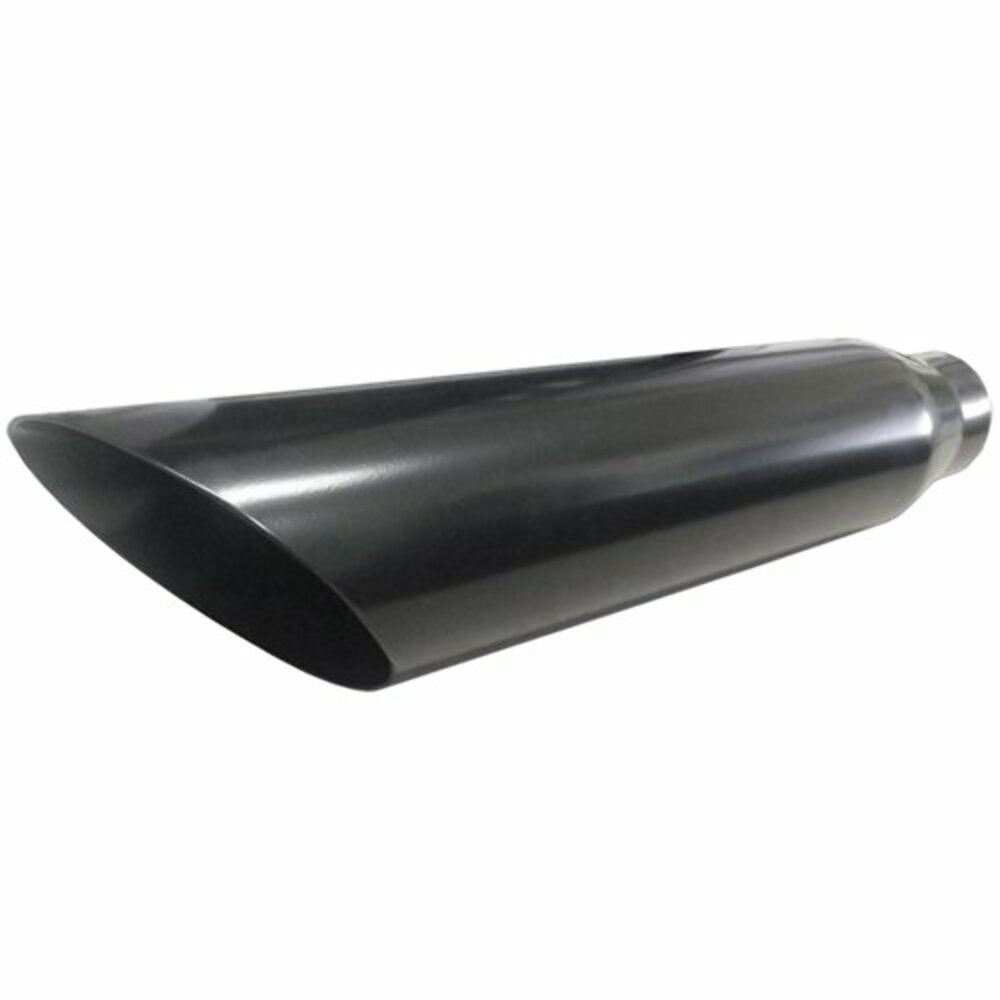 Jones Exhaust J5718ACK Black Stainless Steel Exhaust Tip Angle 3.5 Jones Exhaust 5 inch j5718ack-black-stainless-steel-exhaust-tip-angle-3-5