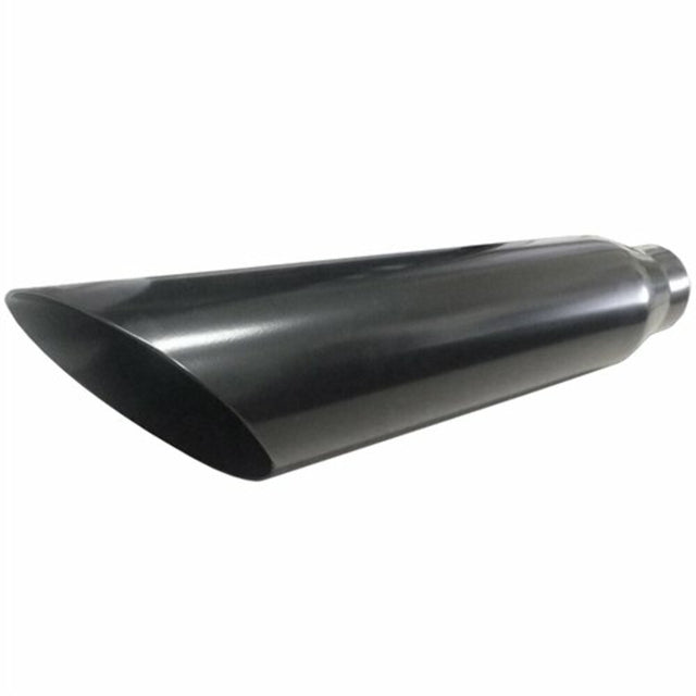 Jones Exhaust J5718ACK Black Stainless Steel Exhaust Tip Angle 3.5 Jones Exhaust 5 inch j5718ack-black-stainless-steel-exhaust-tip-angle-3-5