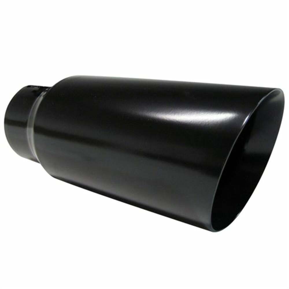 Jones Exhaust J5718RACK Black Stainless Steel Exhaust Tip Rolled Angle 3.5" Jones Exhaust 5 inch j5718rack-black-stainless-steel-exhaust-tip-rolled-angle-3-6