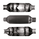 t Jones Exhaust JFP225 Flow Pack Muffler 2.25" Inlet, 2.25" Outlet Jones Exhaust
